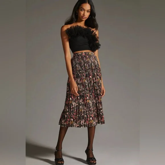 New Women’s Scotch & Soda Pleated Floral Print MidiSkirt!!🔥🔥🔥